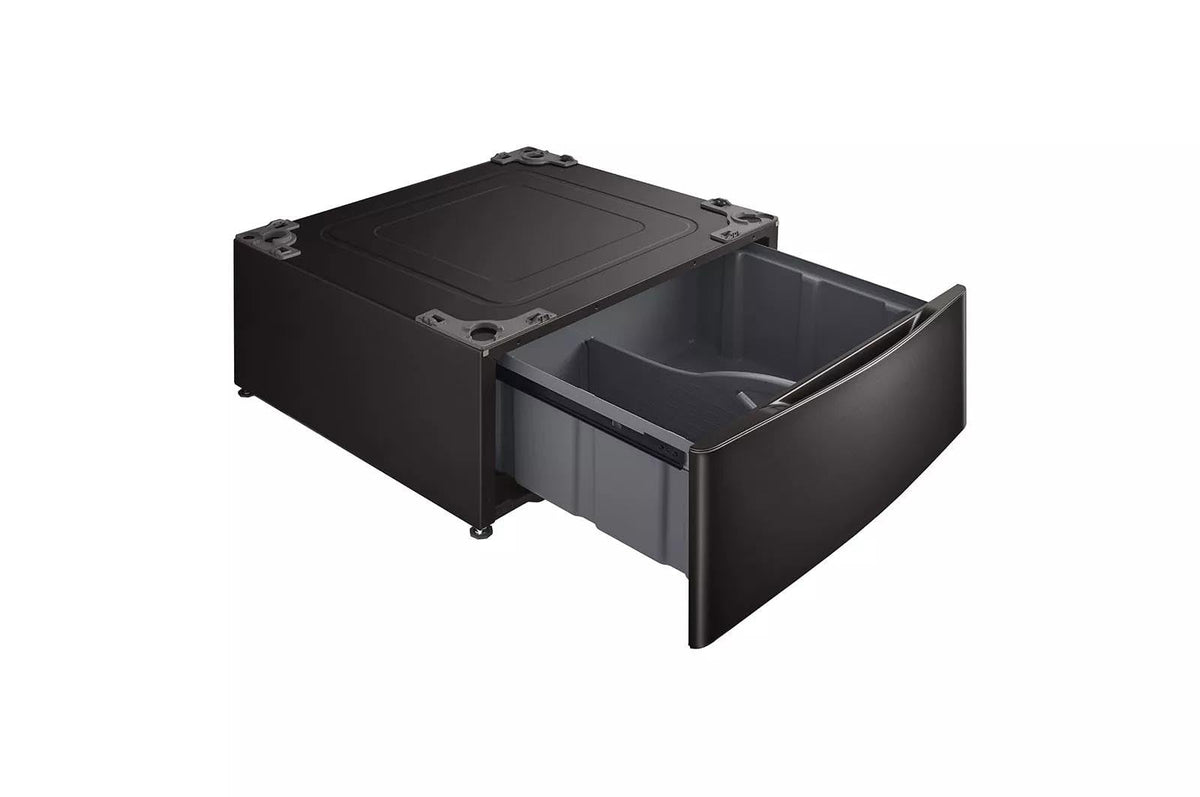 29 in. Laundry Pedestal with Storage Drawer in Black Steel M334484