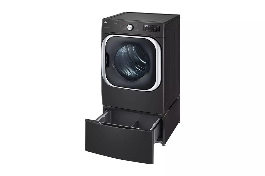 29 in. Laundry Pedestal with Storage Drawer in Black Steel M334484