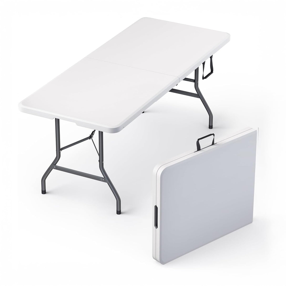 6 Feet Foldable Table with Steel Legs R55617
