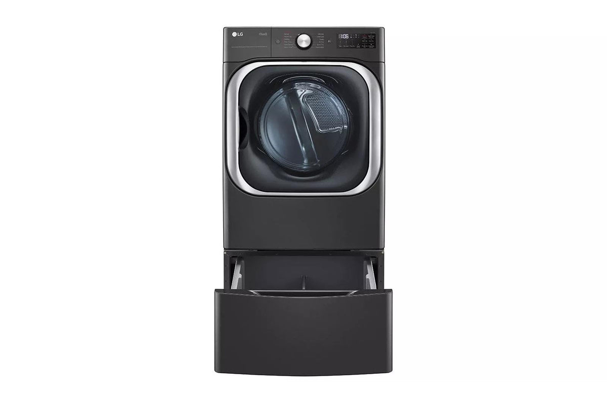 29 in. Laundry Pedestal with Storage Drawer in Black Steel M334484