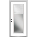 Primed Steel Right-Hand Inswing Full Lite Prehung Front Door 36" x 80" Z34599