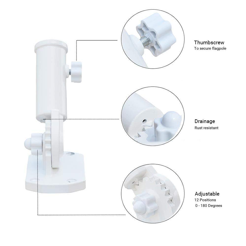 Adjustable Aluminum Flag Pole Bracket H289097