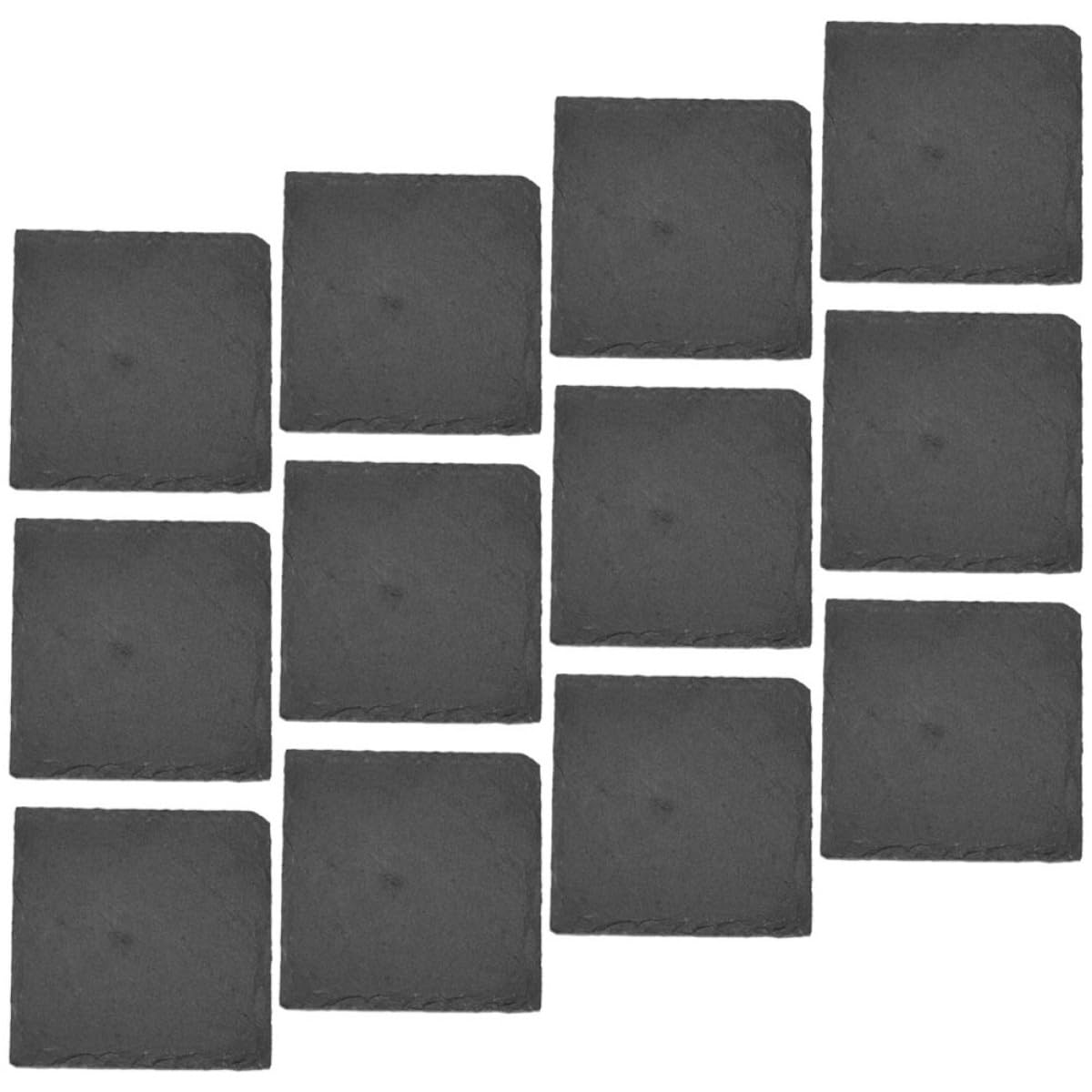 Black Natural Stone Cup Coaster Set O5232