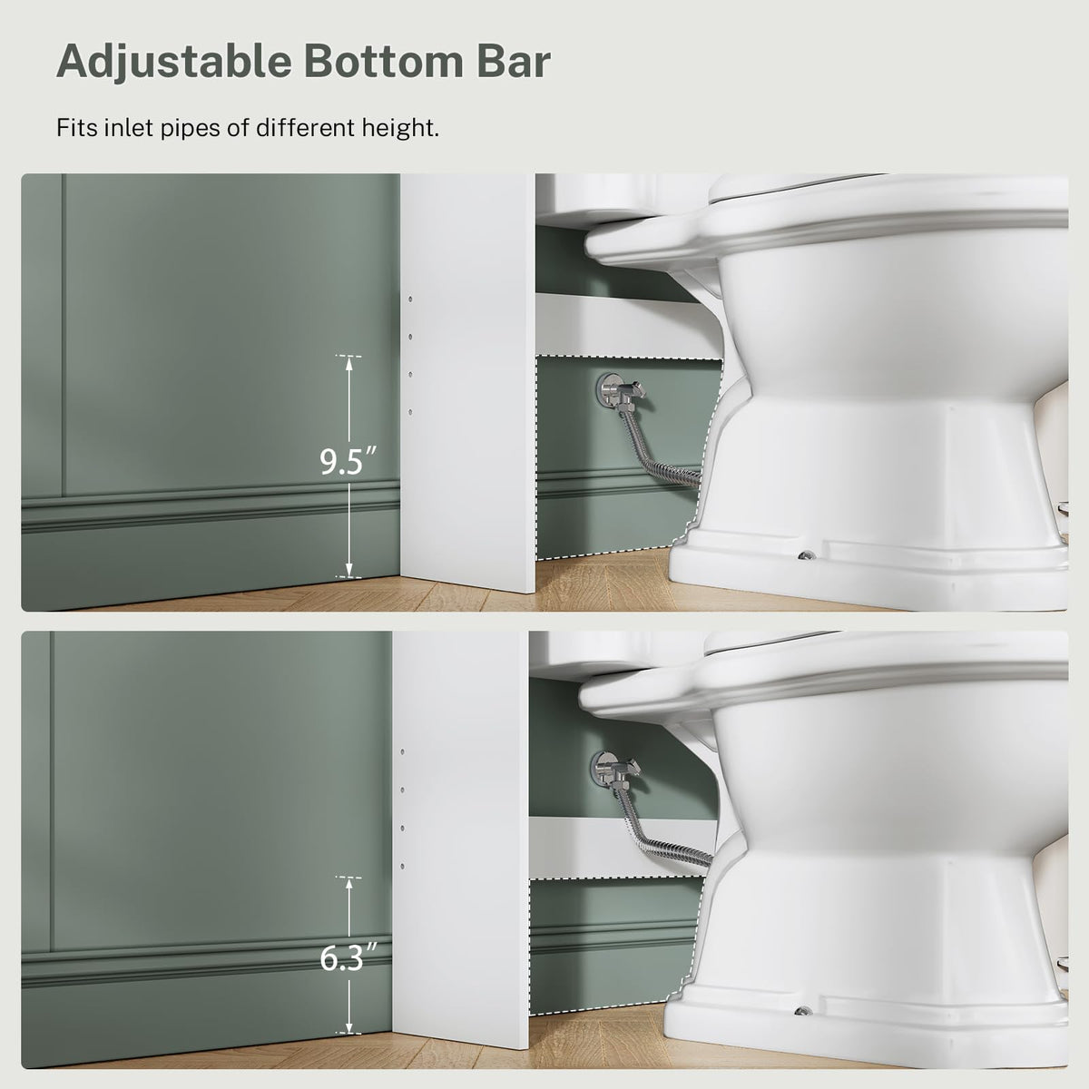 Over The Toilet Storage Cabinet with 4 Open Shelves and Adjustable Shelf, White P2970