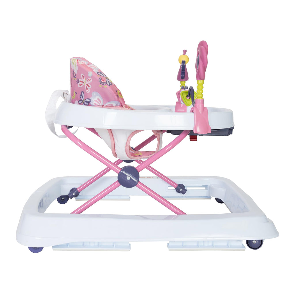 Activity Walker with Toy Bar, Front Wheels, Tray, Adjustable Height and Fold Frame Y585885