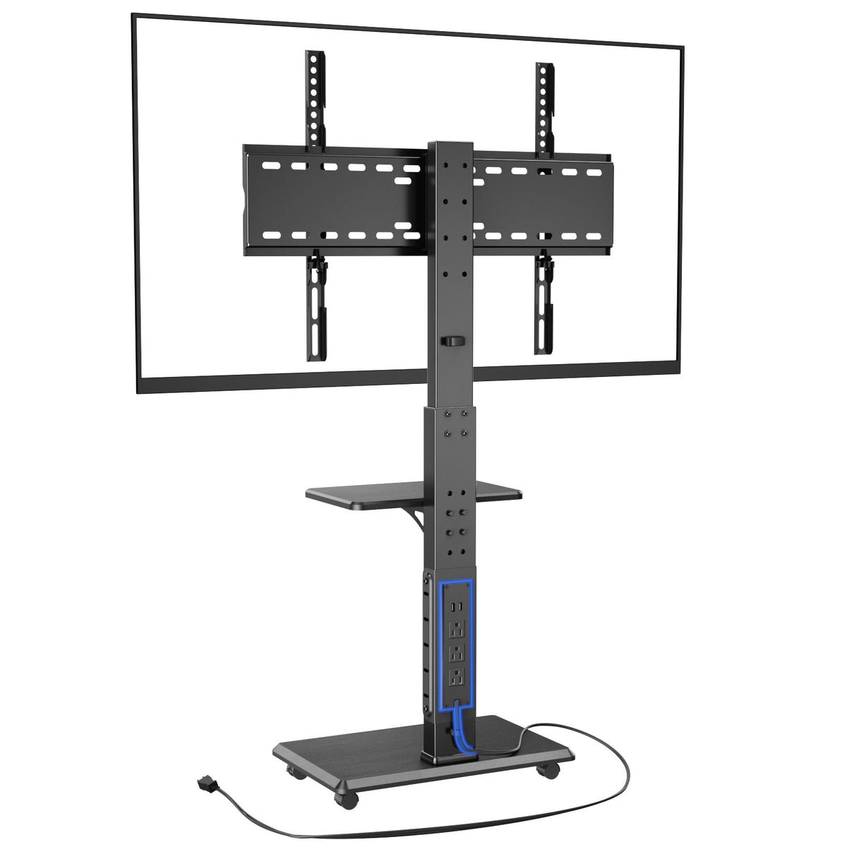 Rolling TV Stand with Power Outlet for 32-75" TV Z7444