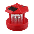 Rotating Solar Lighthouse Light Outdoor Garden Lawn Lamp with 2 Panels I403526