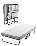 White Twin Size Folding Bed with 5 in Memory Foam Mattress X3413