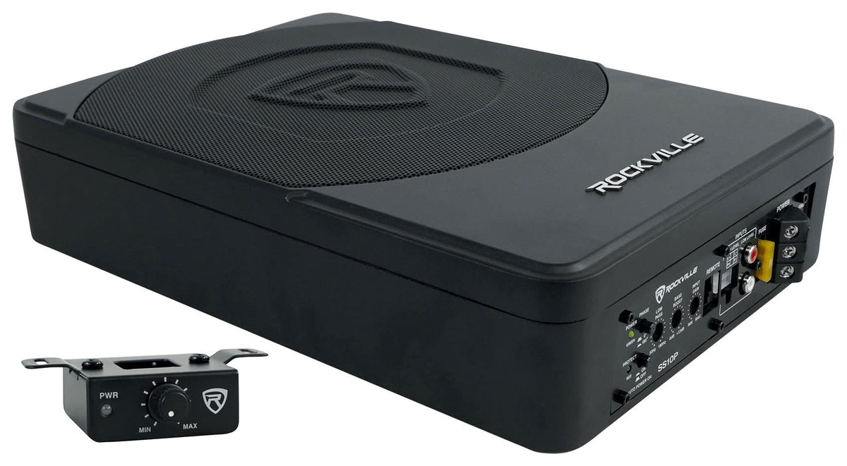 10" Powered Under-Seat Subwoofer with Amp Wiring Kit F7947