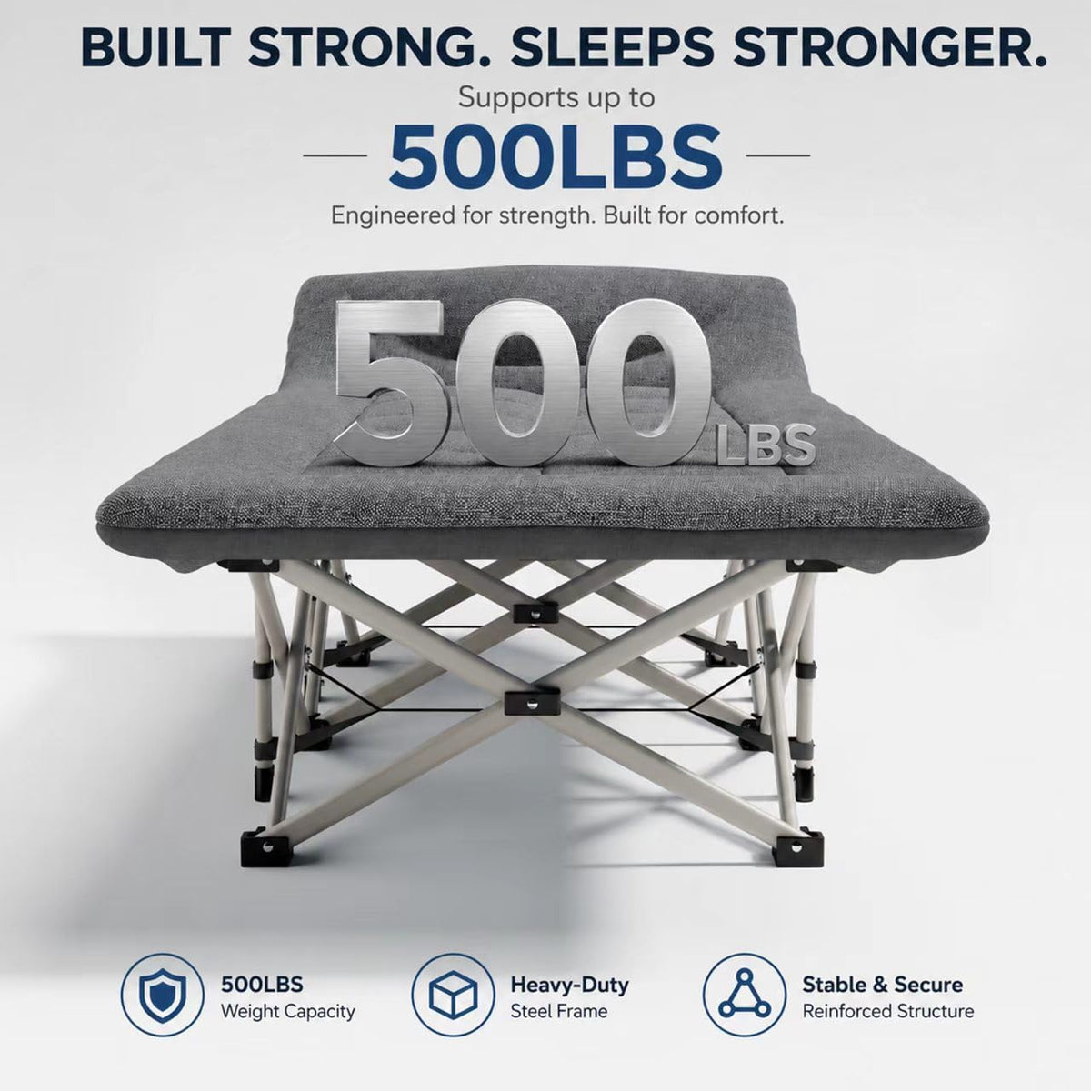 Heavy Duty Camping Cot with Mattress Q90130