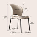 Black Faux Leather Dining Chairs with Metal Legs N14885