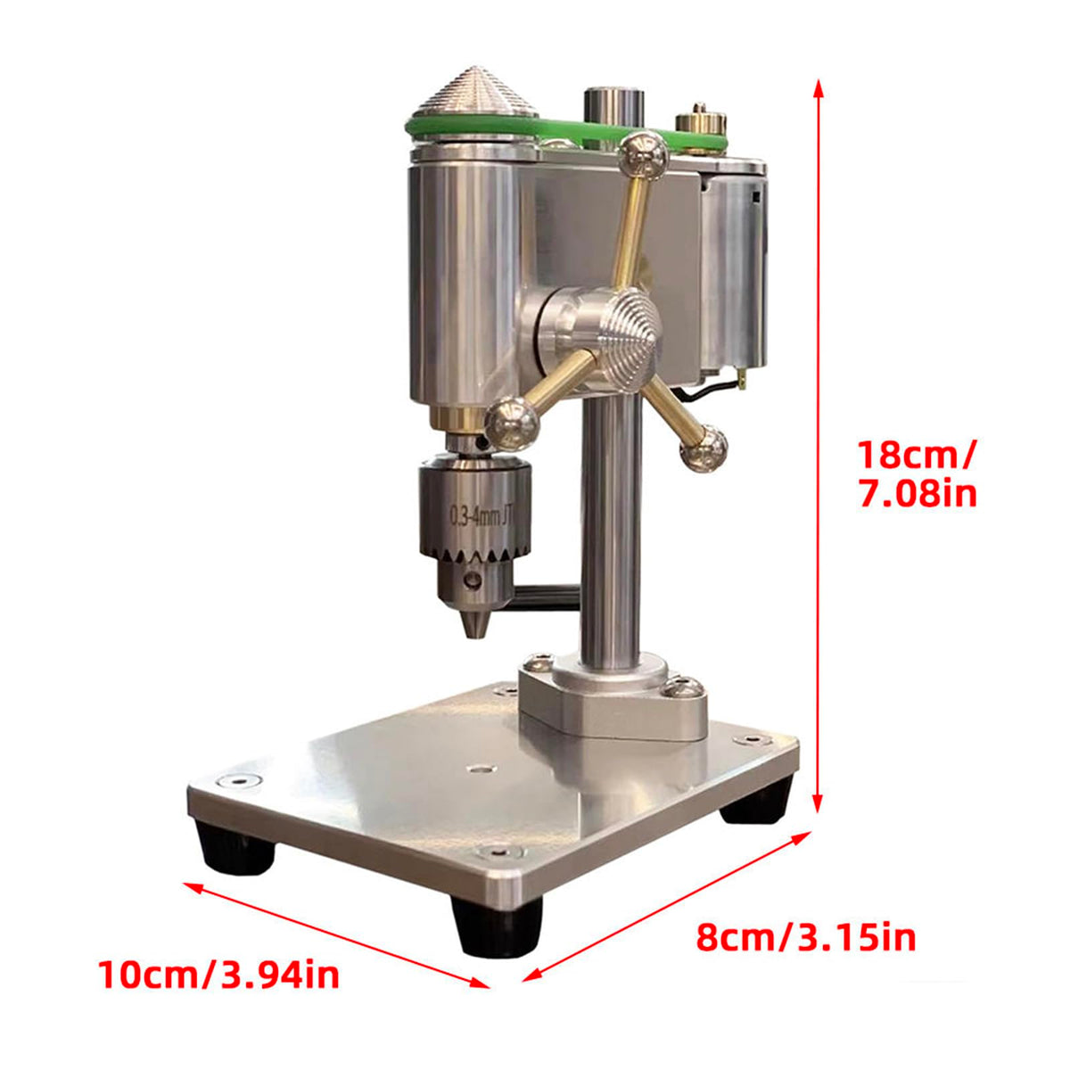 Mini Benchtop Drill Press, Speed Adjustable, 0.3-4mm I870