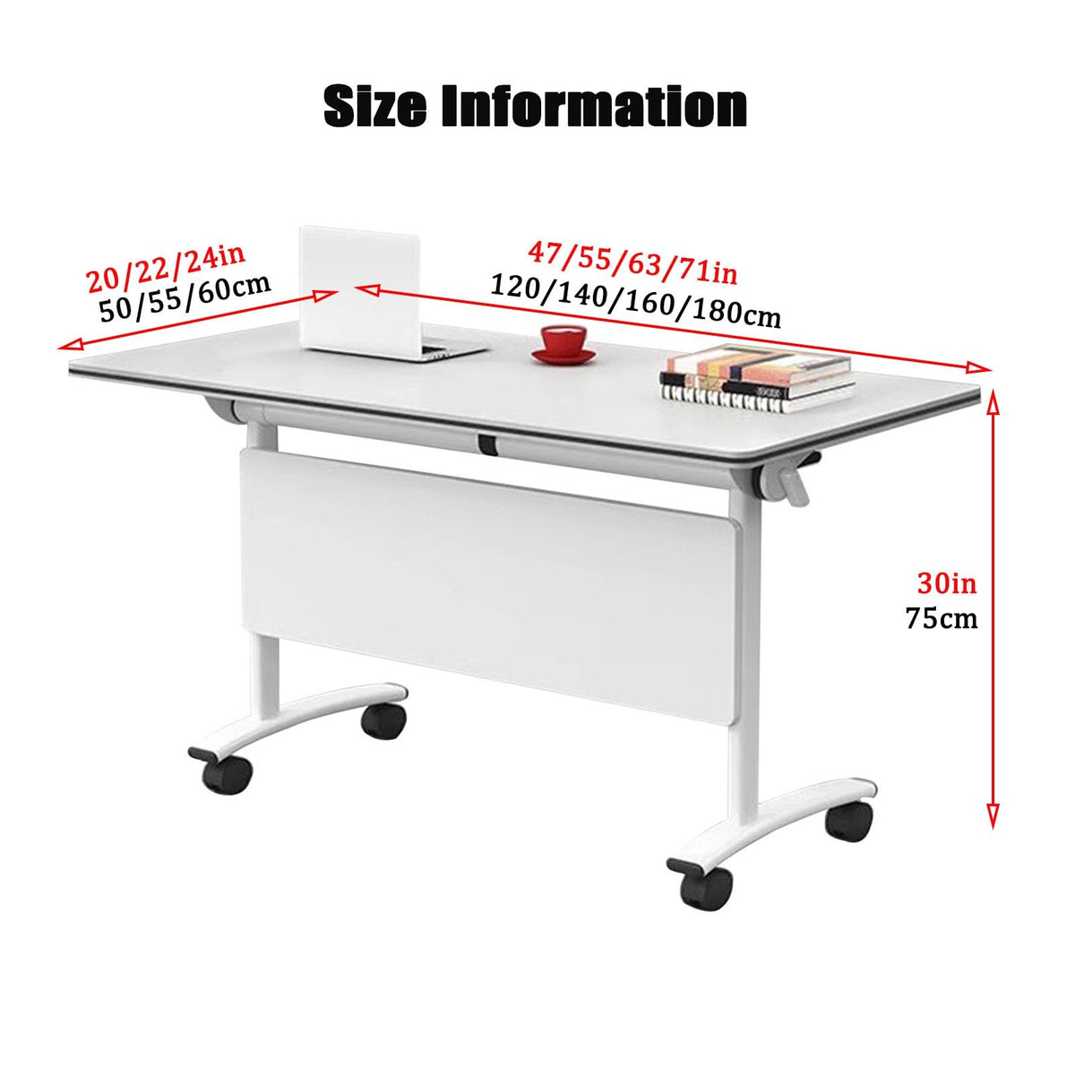 Folding Table with Locking Wheels P259000
