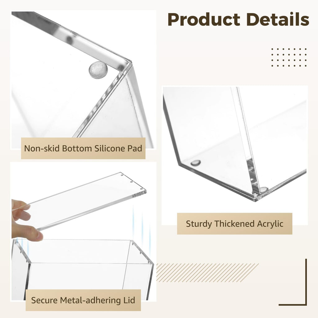 4 Pcs Acrylic Display Cases with Lid I6834