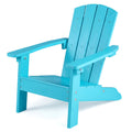Kids Adirondack Chair, Plastic Toddler Lawn Chair, All-Weather Outdoor Chairs, Turquoise O6487