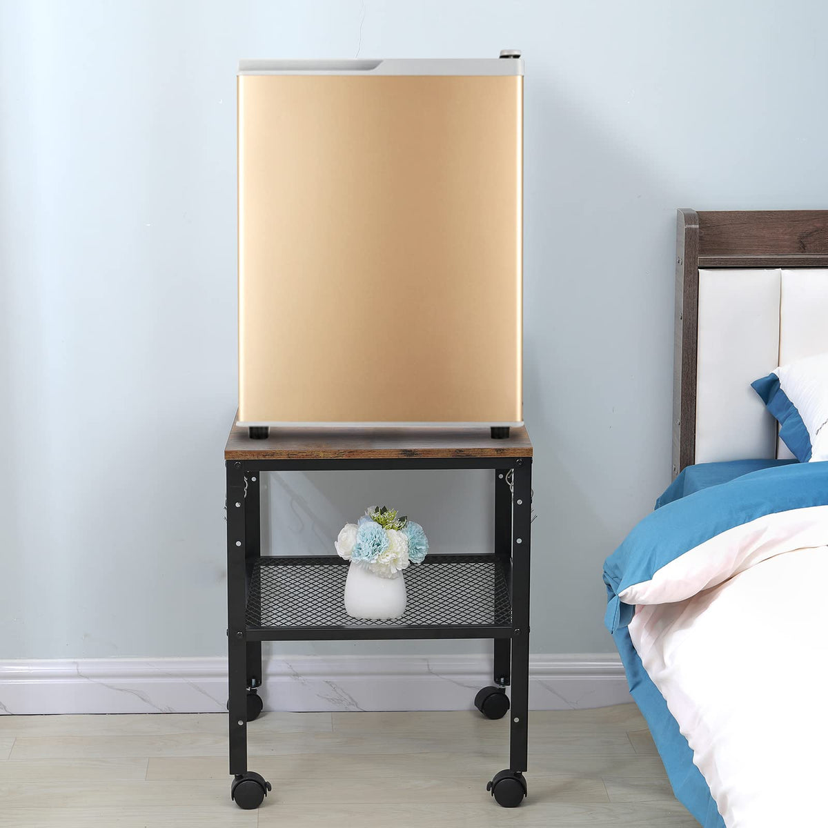 Rustic 2-Tier End Table with Adjustable Height Shelf K315193