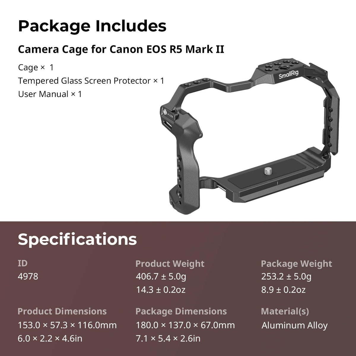 Aluminum Alloy Camera Video Cage with Cold Shoe Mount R5120