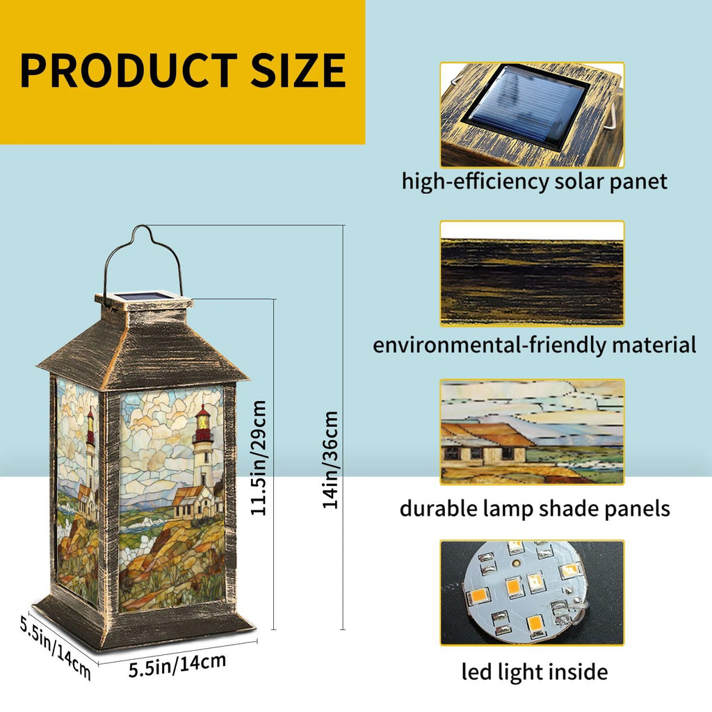 Solar Powered Outdoor Waterproof Hanging Lantern 1 Pack A439004