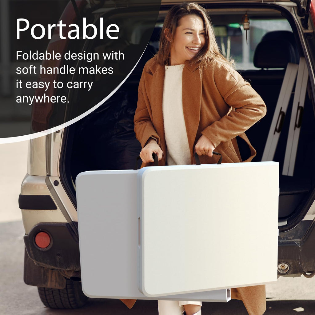 6 Feet Foldable Table with Steel Legs R55617