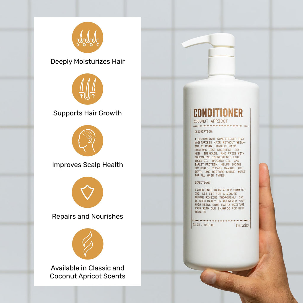 Shampoo and Conditioner Bundle Coconut Apricot 32 oz Z8131