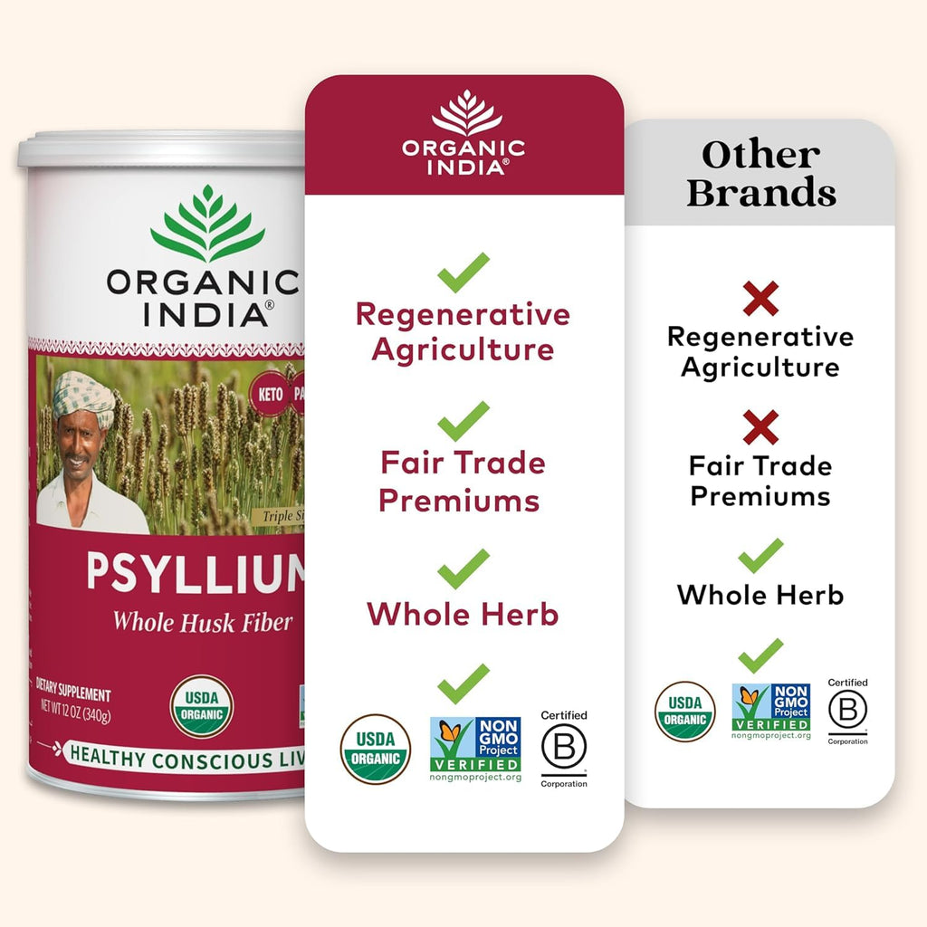 Whole Psyllium Husk Powder Organic Vegan 12 oz Z177590
