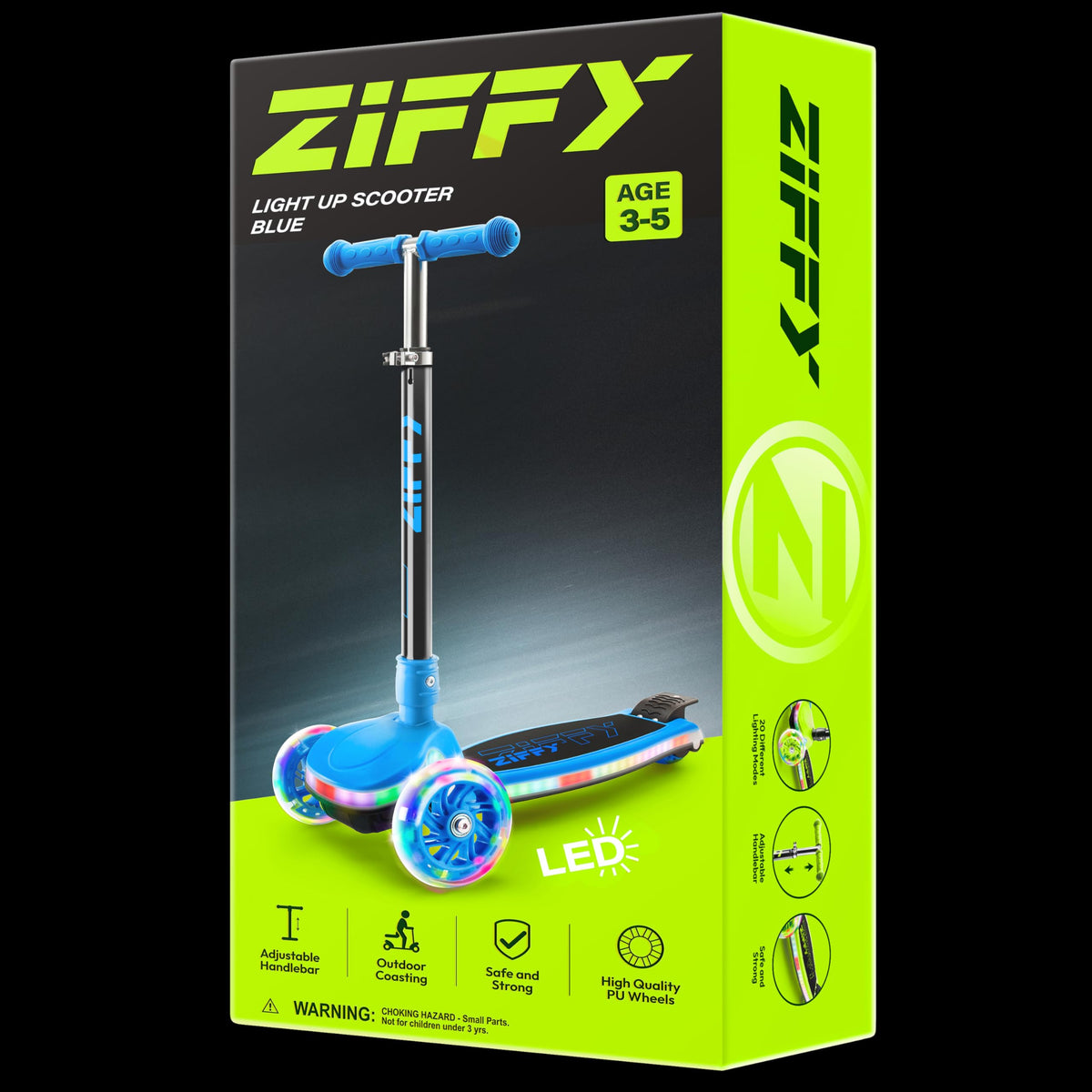 Light-Up 3 Wheel Kids Scooter with LED Lights R914