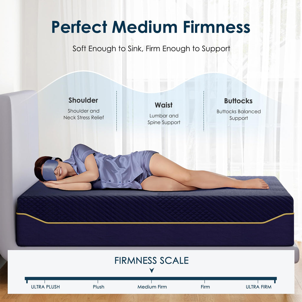 Twin 10 Inch Gel Infused Memory Foam Mattress Z8740
