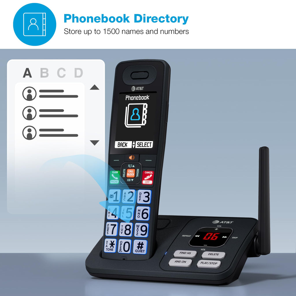 3 Handsets Cordless Phone with Answering System U44313