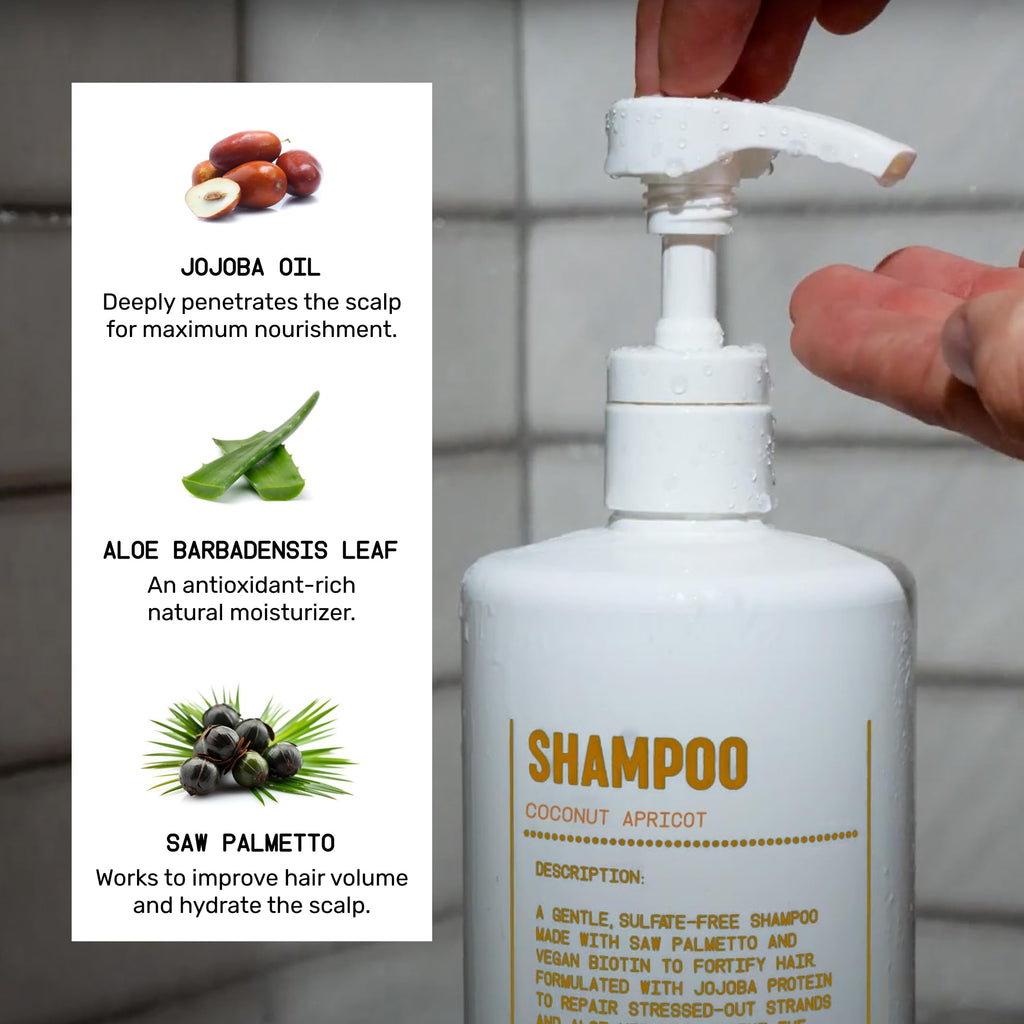Shampoo and Conditioner Bundle Coconut Apricot 32 oz Z8131