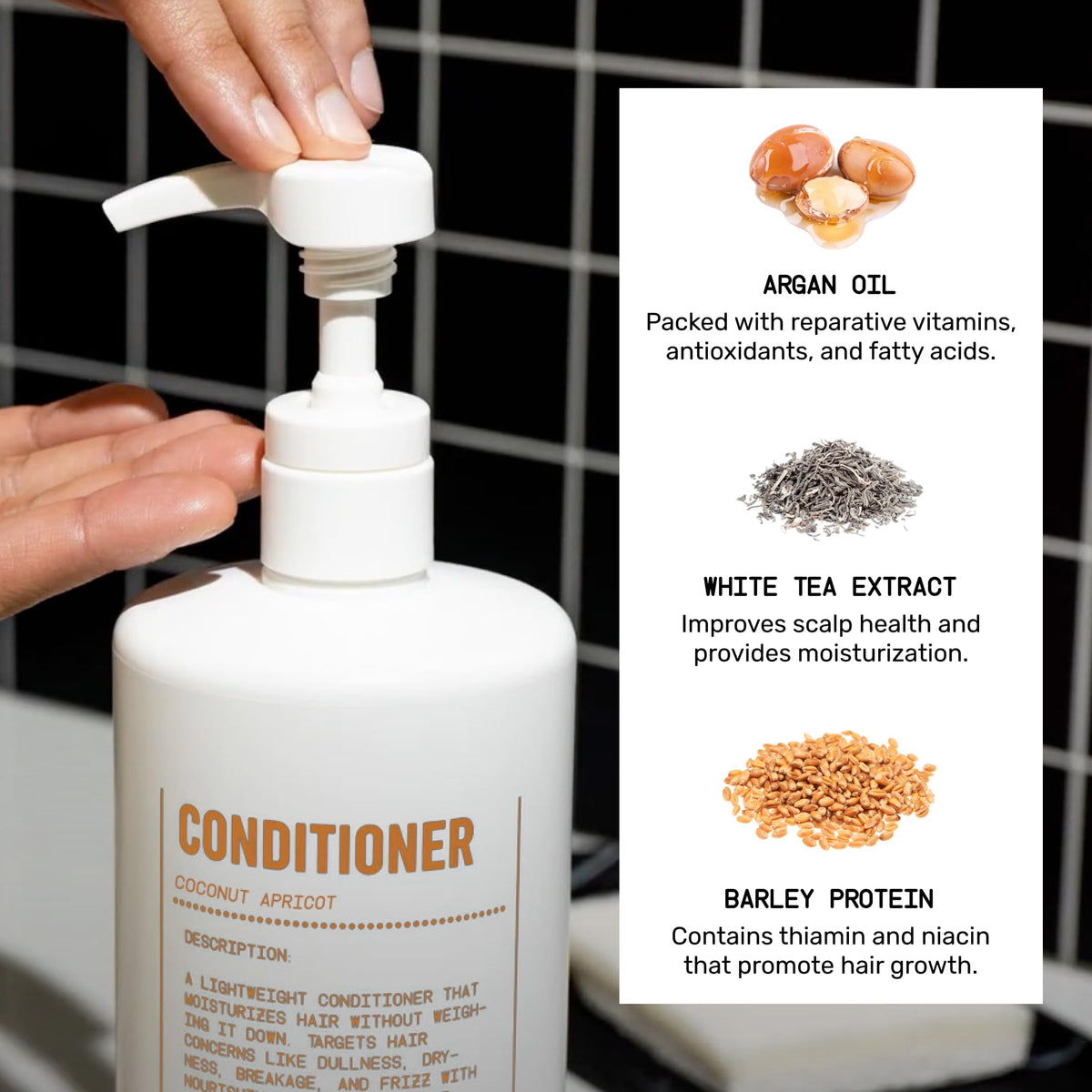 Shampoo and Conditioner Bundle Coconut Apricot 32 oz Z8131