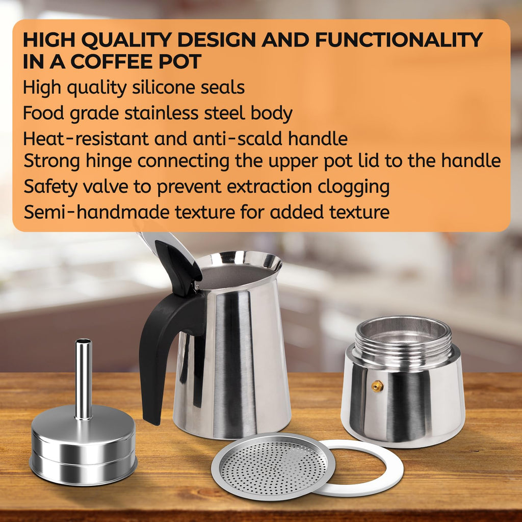 12 Cup Stainless Steel Moka Pot L793136