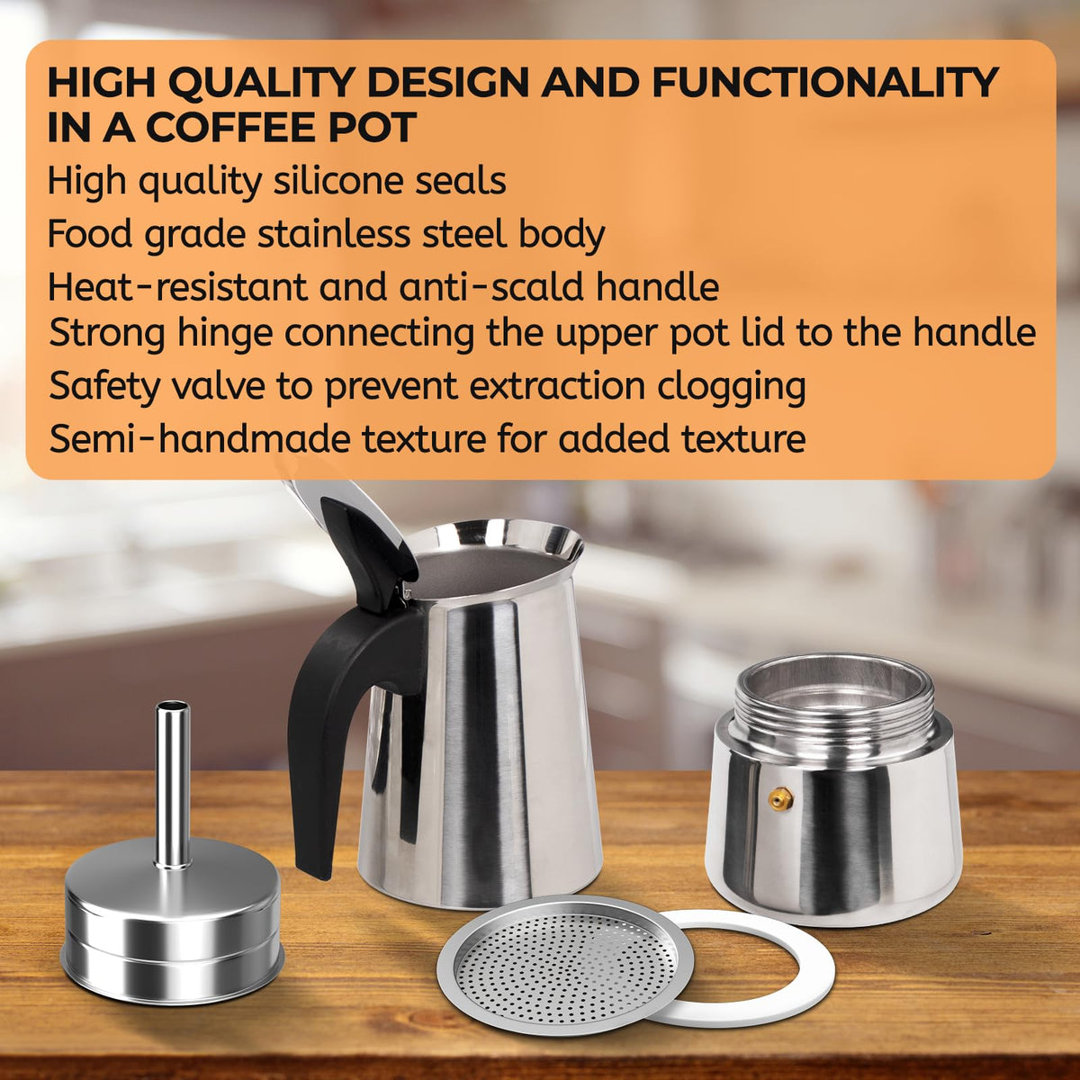 12 Cup Stainless Steel Moka Pot L793136