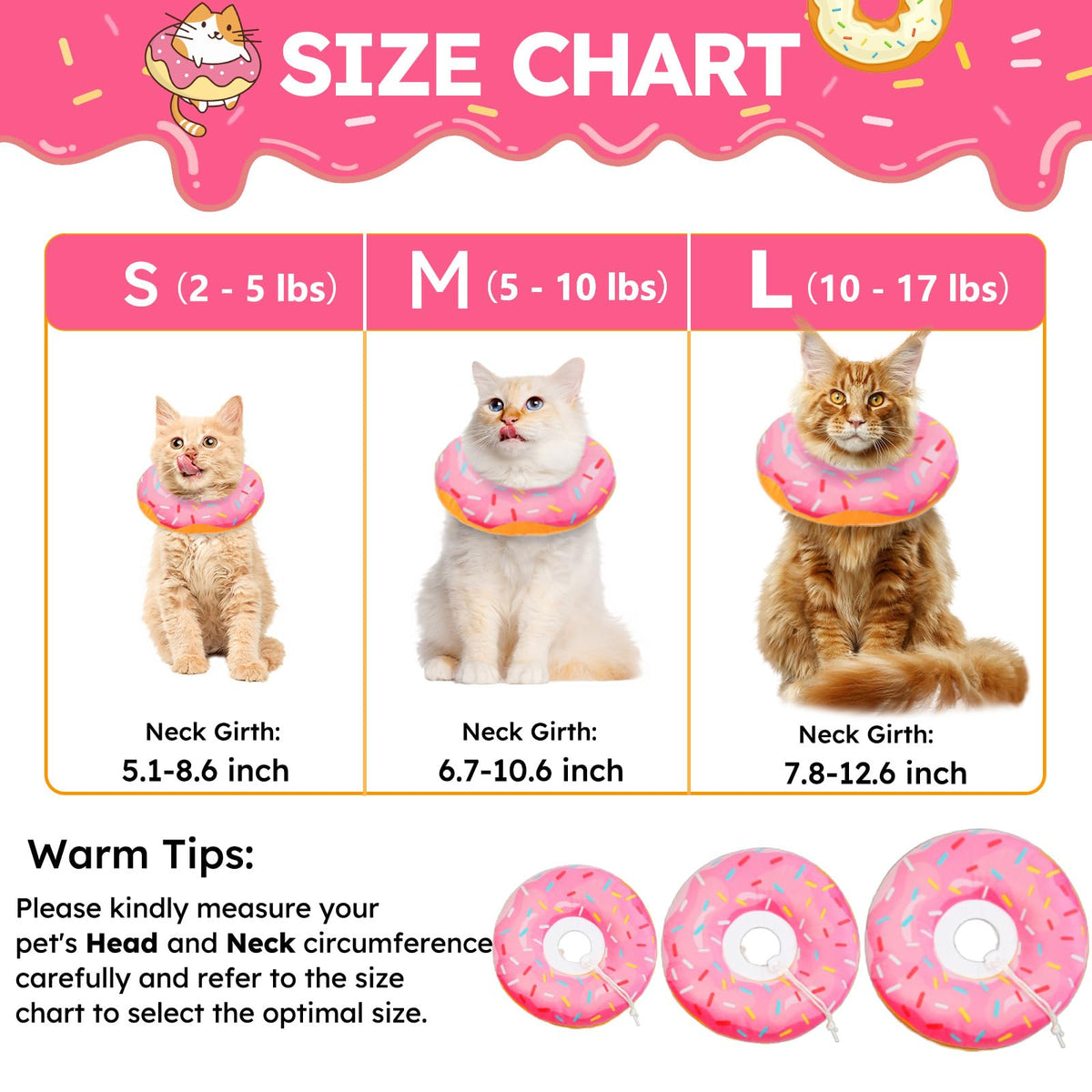 Soft Adjustable Cat Recovery Cone Collar K703024