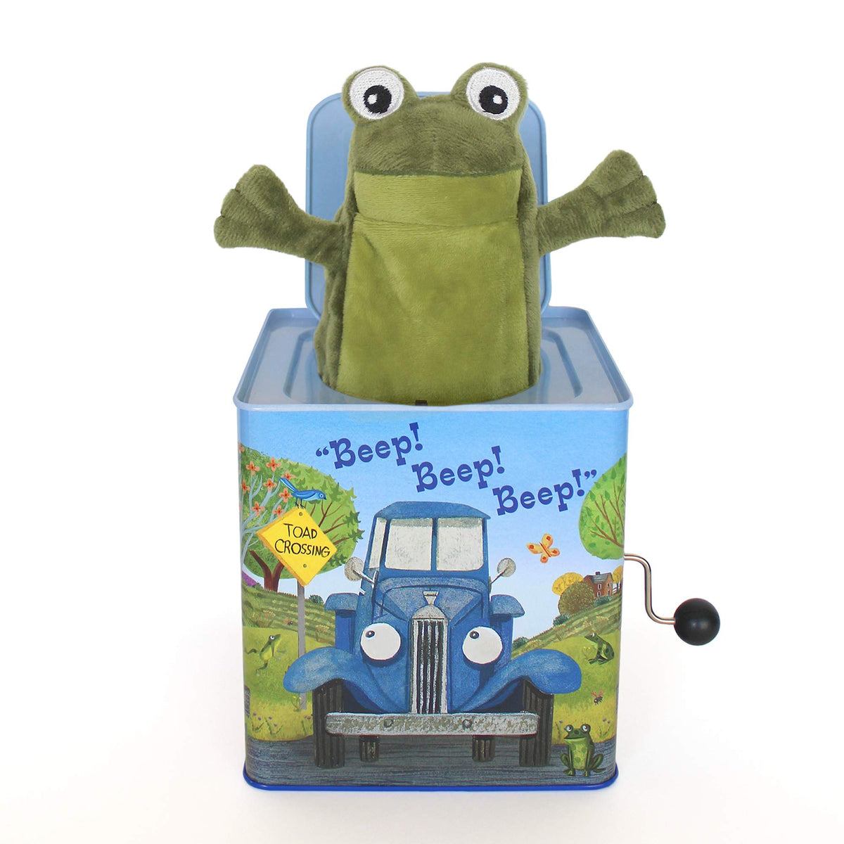 Blue Truck Jack-in-The-Box Plush Toy with Music B9678