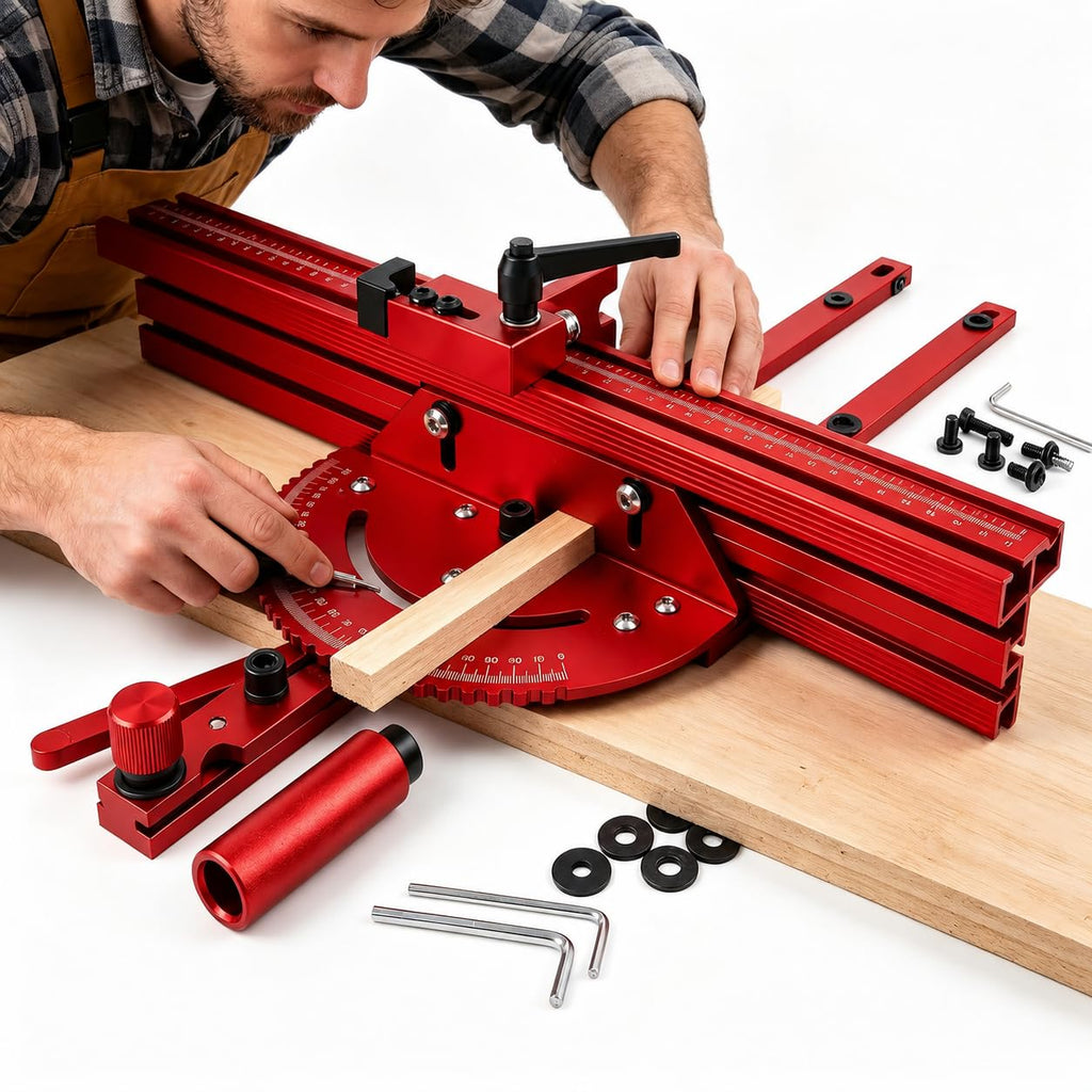 Adjustable Miter Gauge with Aluminum Fence F220
