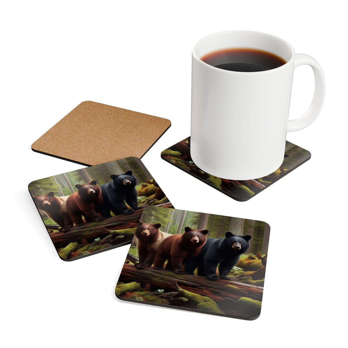 Black Bear Coasters Set of 4 X34456