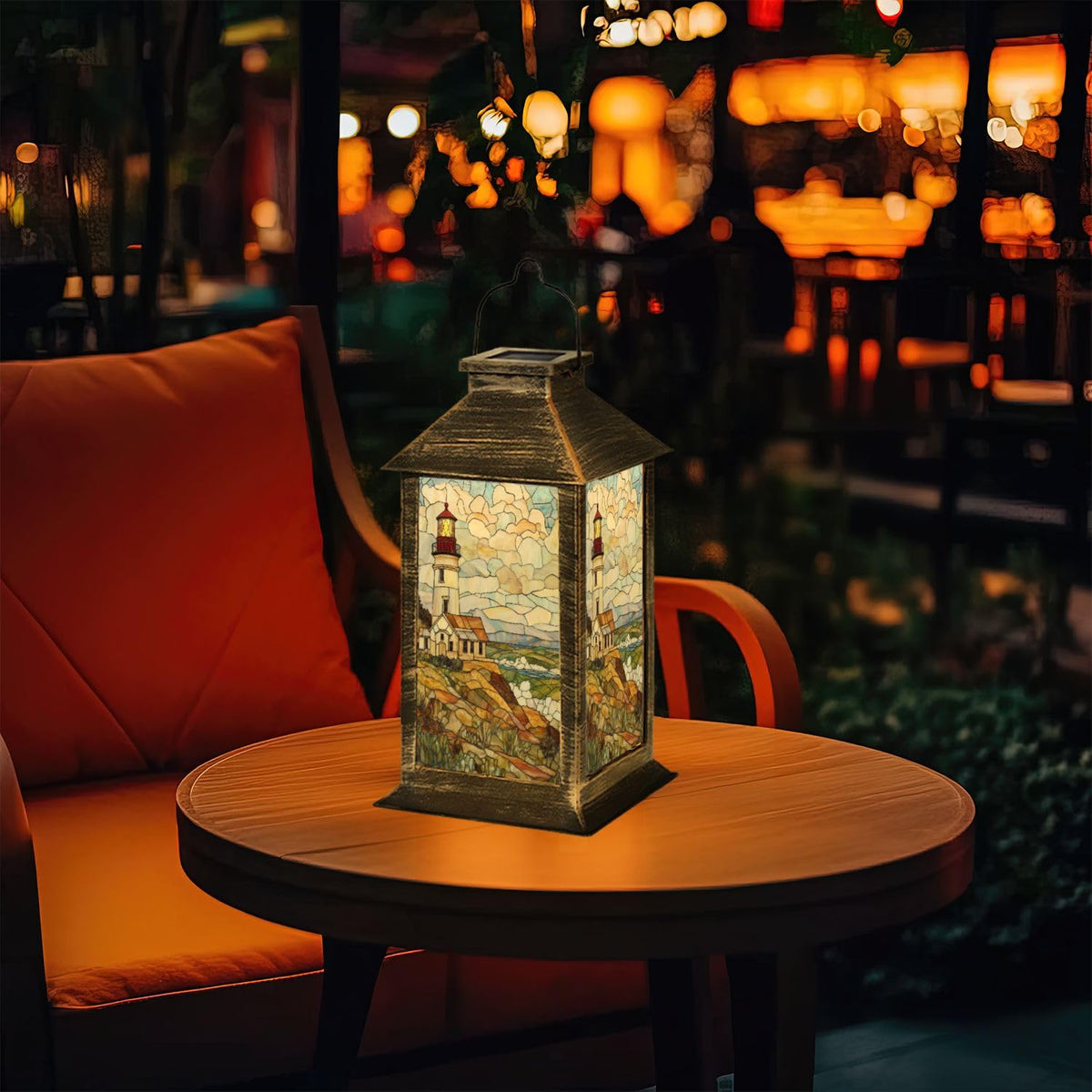 Solar Powered Outdoor Waterproof Hanging Lantern 1 Pack A439004