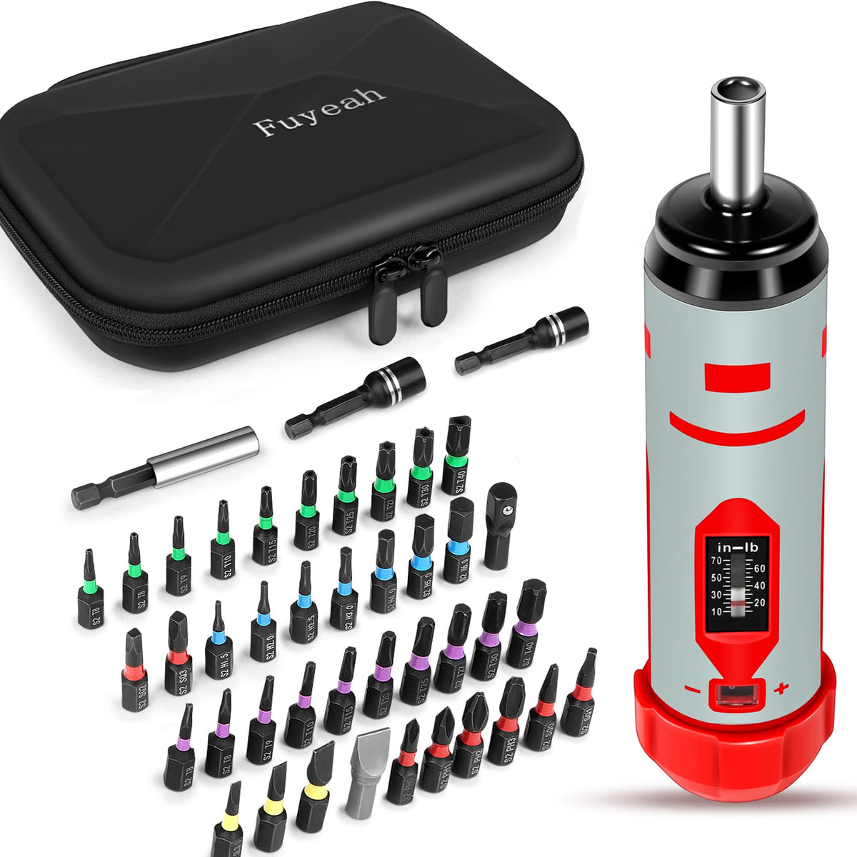Torque Screwdriver Set 7.91 N·m 1/4" Drive with 40 S2 Bits Z205