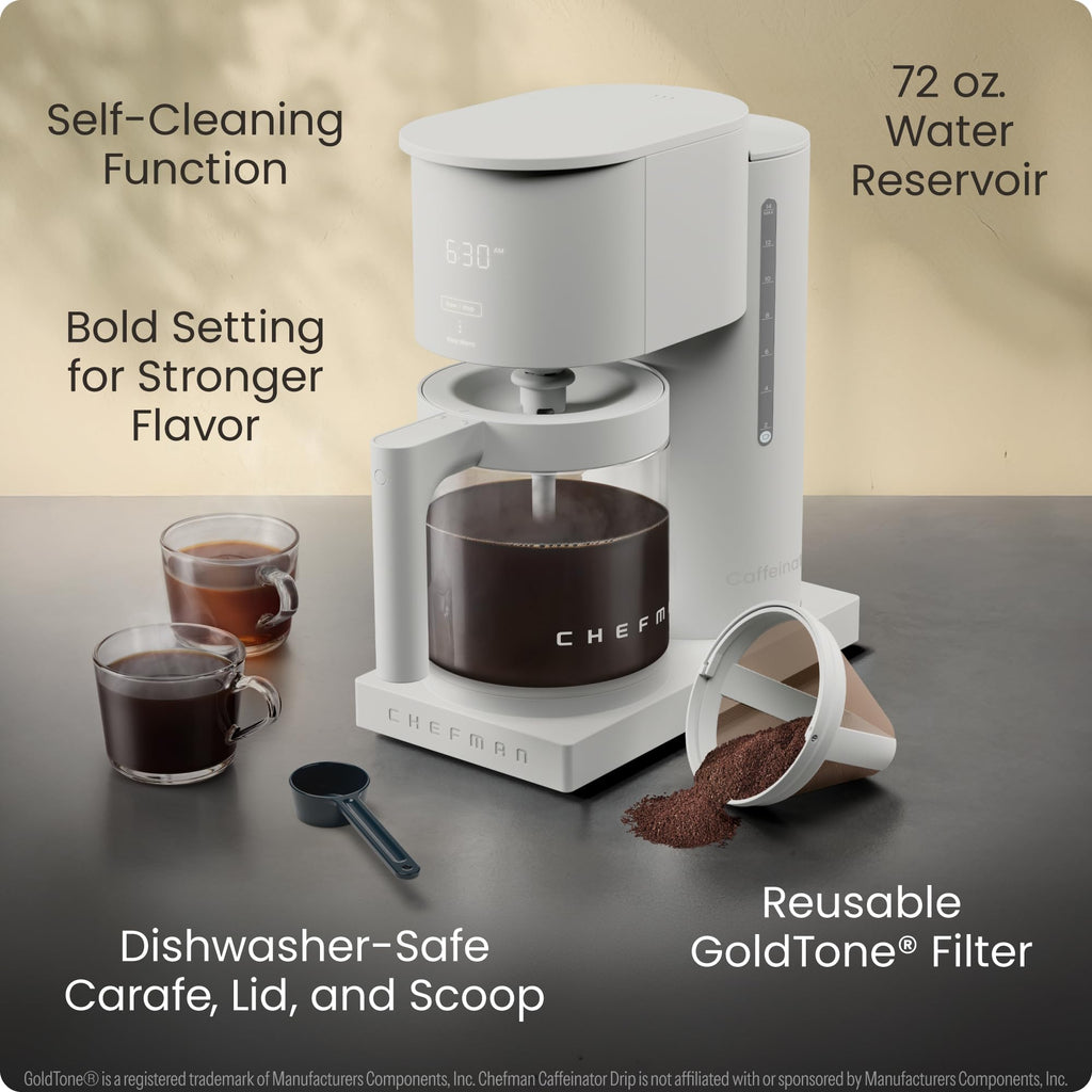 Programmable Drip Coffee Maker, 14-Cup Glass Carafe J795