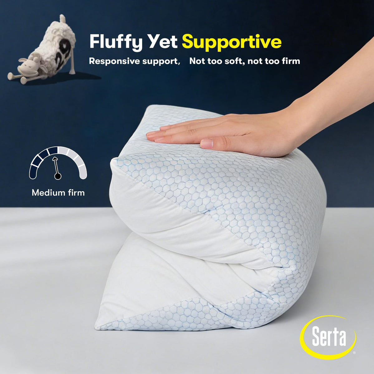 King Size Set of 2 Cooling Bed Pillows E30536