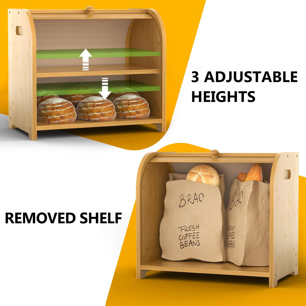 Bamboo Bread Box J9803
