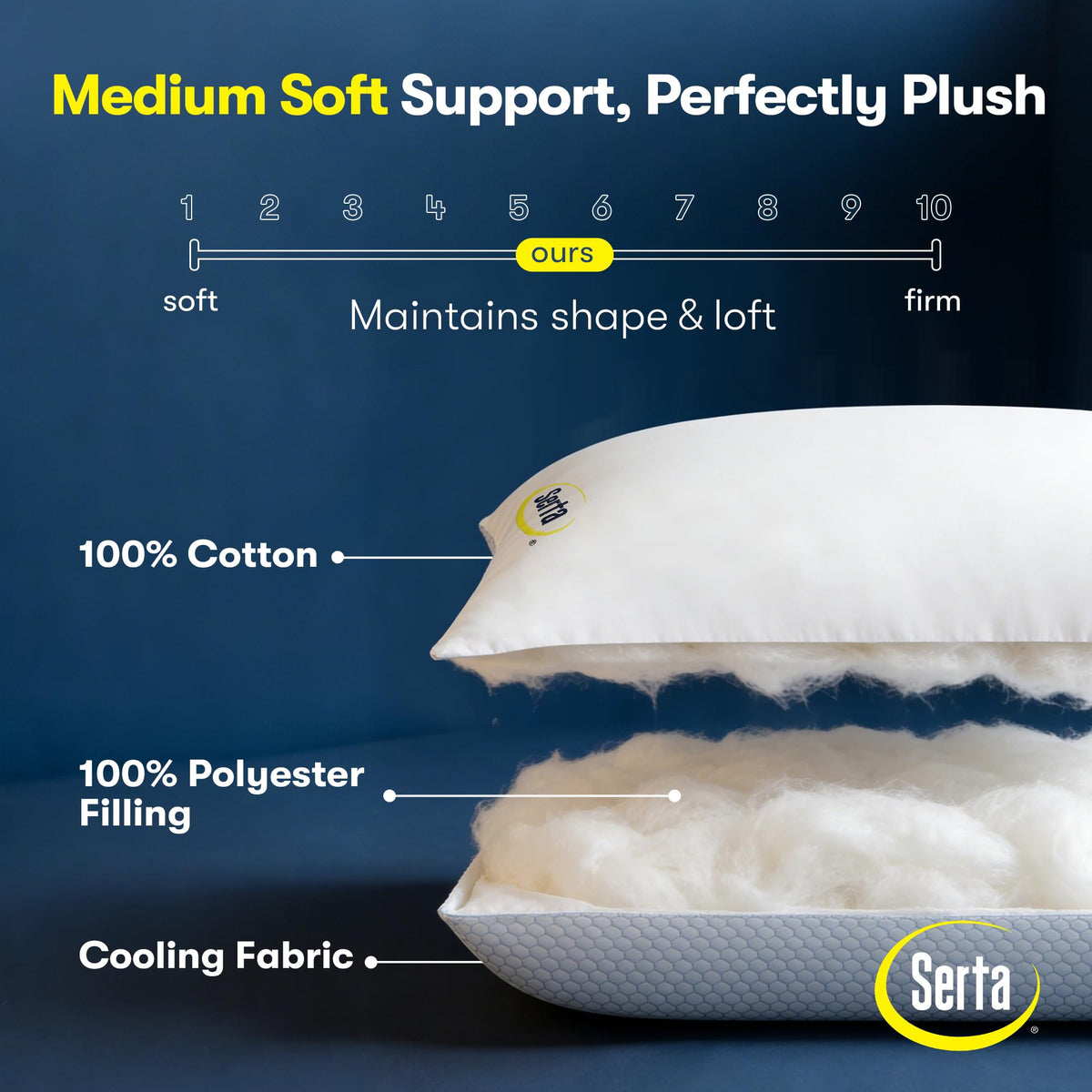 King Size Set of 2 Cooling Bed Pillows E30536