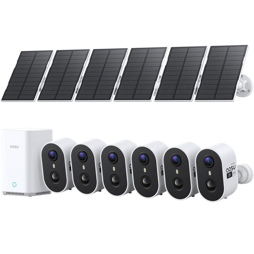 2K Solar Security Cameras Wireless Outdoor System W983982