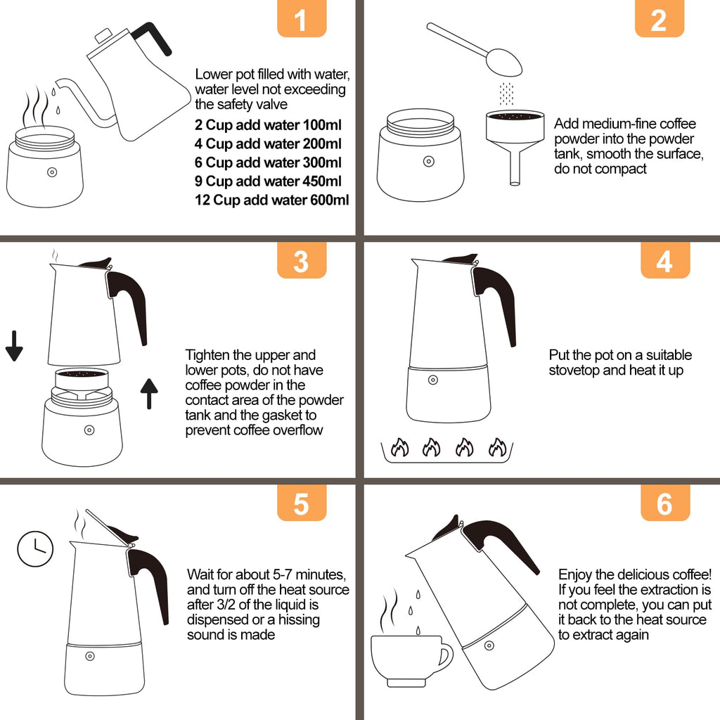 12 Cup Stainless Steel Moka Pot L793136