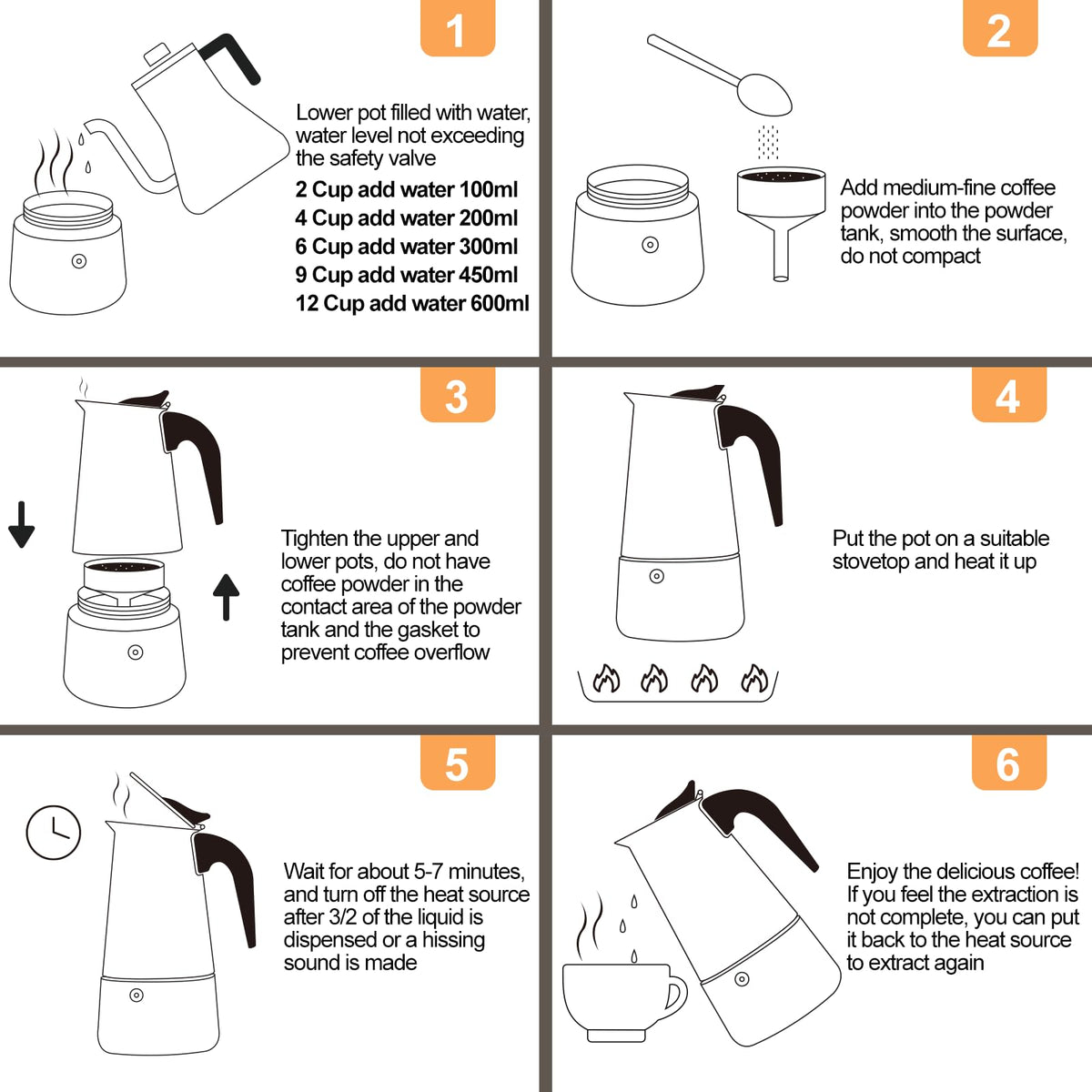 12 Cup Stainless Steel Moka Pot L793136