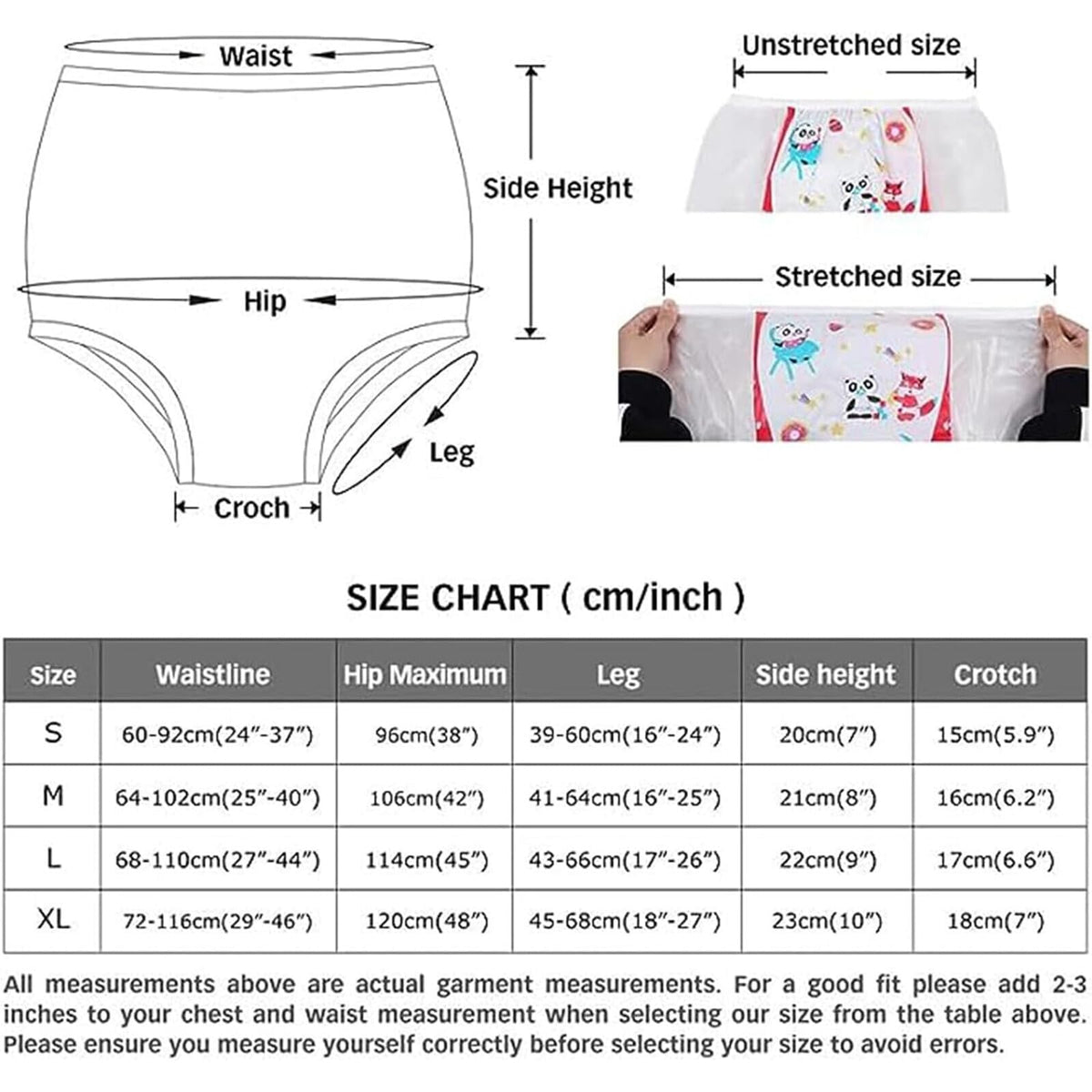 Adult Plastic Diaper Cover Waterproof Pull-On Incontinence Pants M187371