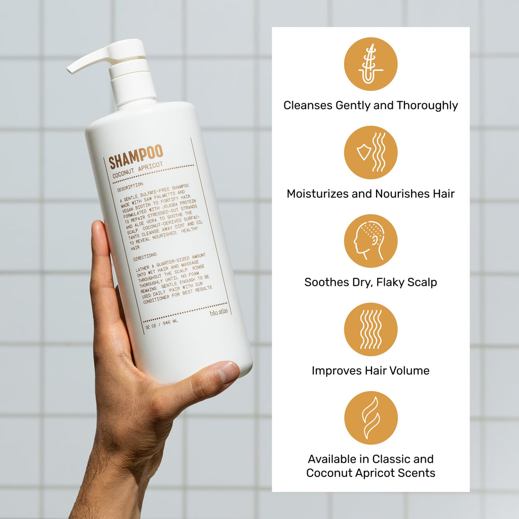 Shampoo and Conditioner Bundle Coconut Apricot 32 oz Z8131