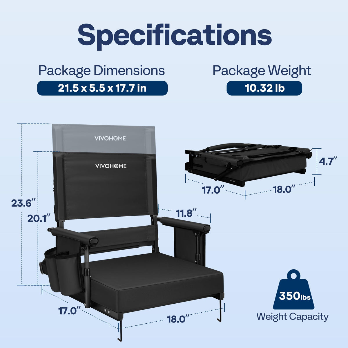 Adjustable High Back Stadium Seats with Cushion Z5797