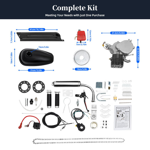 2-Stroke 100CC Bicycle Engine Kit with 36 Tooth Sprocket W74831