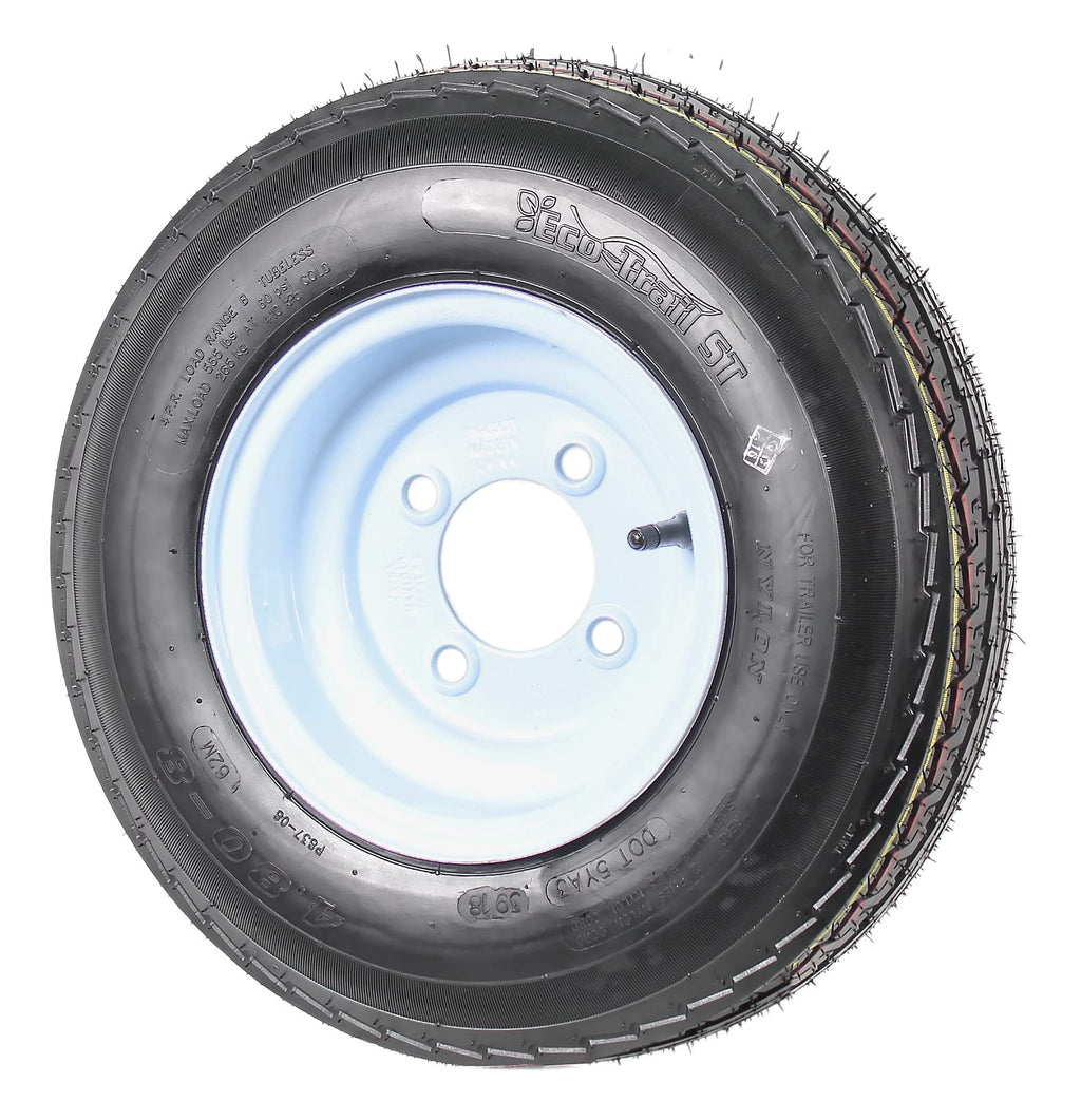 2-Pack Trailer Tire Rim Assembly 480-8 4.80-8 8 Inch LRC 4 Lug U7171